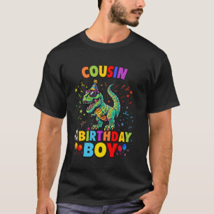 T-shirt Cousin du garçon d'anniversaire TRex Fête de dinos