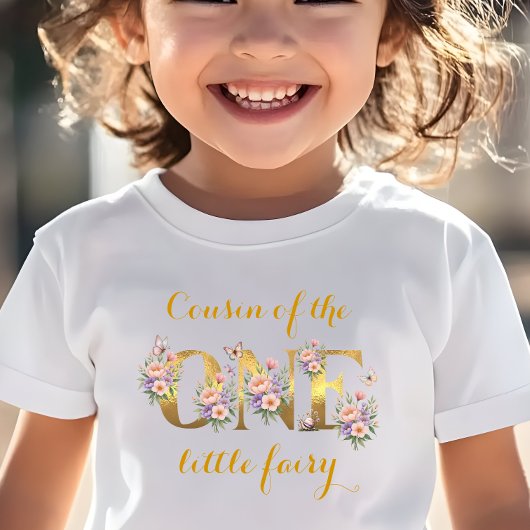 T-shirt Cousin du jardin de fées 1er anniversaire