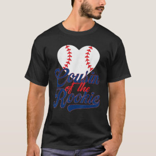 T-shirt Cousin du rookie baseball en bas 1er anniversaire