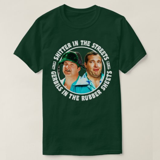 T-shirt Cousin Eddie dans les rues et les feuilles (Design devant)