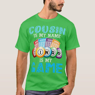 T-shirt Cousin Est Mon Nom Bingo Est Mon Jeu Heureux Père
