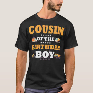 T-shirt Cousin of the Birthday Boy Construction Worker B-D