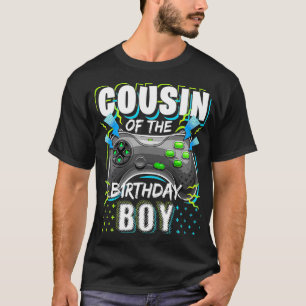 T-shirt Cousin of the Birthday Boy Matching Vidéo Jeu Bir