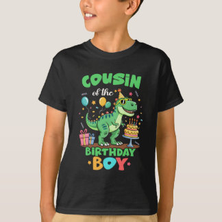 T-shirt Cousin Of The Birthday Boy T Rex Dinosaur Family P
