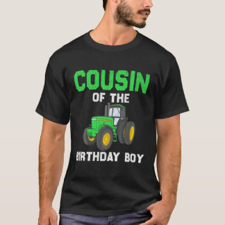 T-shirt Cousin Of The Birthday Boy Vintage Farm Tracteur P