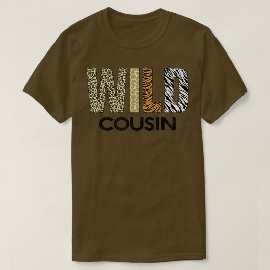 T-shirt Cousin of the Wild One Zoo Anniversaire Safari Jun (Design devant)