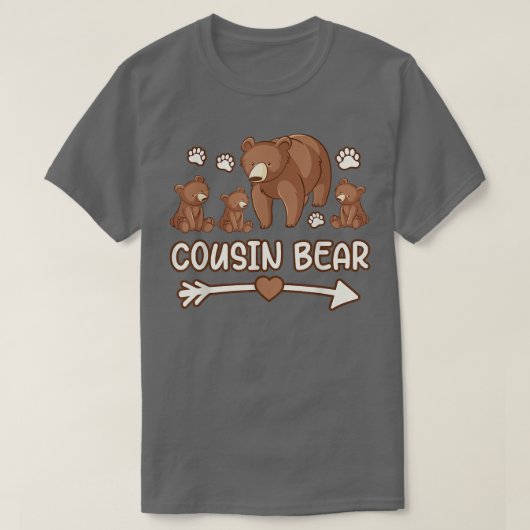 T-shirt cousin ours 3 petits tee - shirt, cousin ours tshi (Design devant)