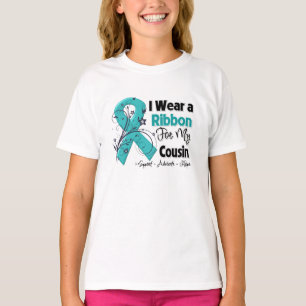 T-shirt Cousin - ruban de Cancer ovarien