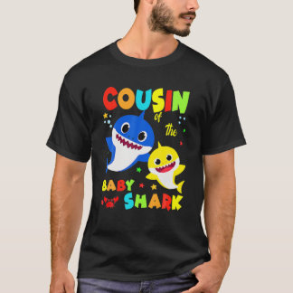 T-shirt Cousin Shark Cadeau mignonne bébé requin famille j
