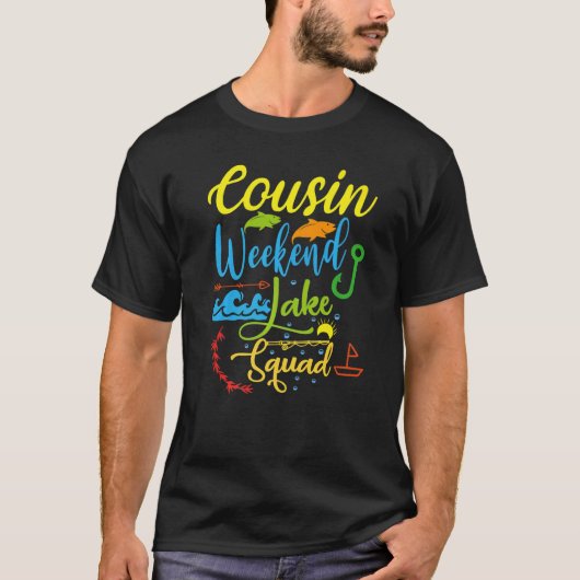 T-shirt Cousin Weekend Crew Lake Squad Family Vacation Lak (Devant)