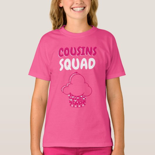 T-shirt Cousins Girls' Hanes TAGLESS® (Devant)