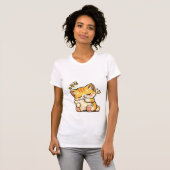 T-shirt Coussin de chat endormi mignon (Devant entier)