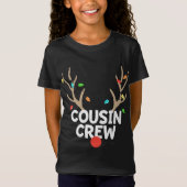 T-Shirt Coussin Écran de Noël Pyjama Reindeer Lumières Mat (Devant)