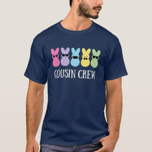 T-shirt Coussin Équipe Bunny Pâques Famille jumelée Garçon
