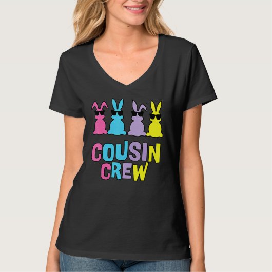 T-shirt Coussin Lapins Crew Pâques Correspondant Rabbin Co (Devant)