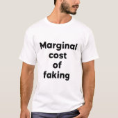 T-shirt Coût marginal de la falsification (Devant)