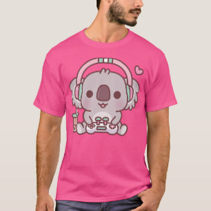 T-shirt Coute Koala Oear Gamer Avec Casque Et Game Con