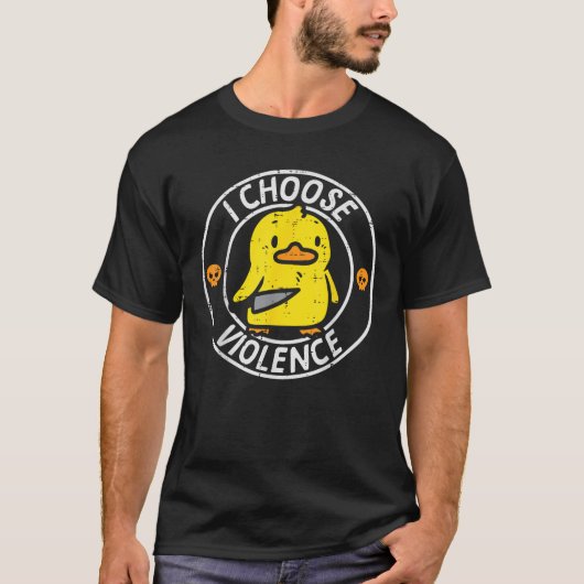 T-shirt Couteau de canard Je Choisis Funny Sarcasme Joke H (Devant)