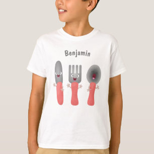 T-shirt Couteau fourchette et cuillère mignonne coutelleri