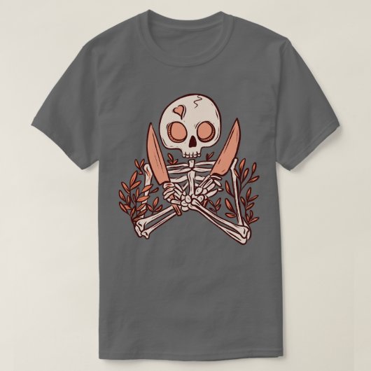 T-shirt Couteaux de squelette (Design devant)