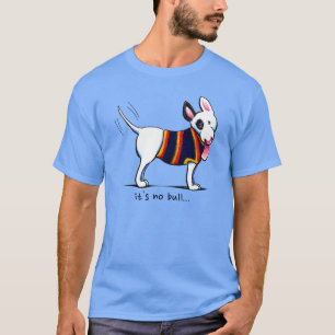 T-shirt Coutume Brindle noire blanche de bull-terrier