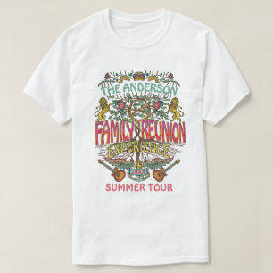T-shirt Coutume de logo de concert de bande de la Réunion