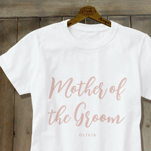T-shirt Coutume de mariage de la mère du marié Rose poudré