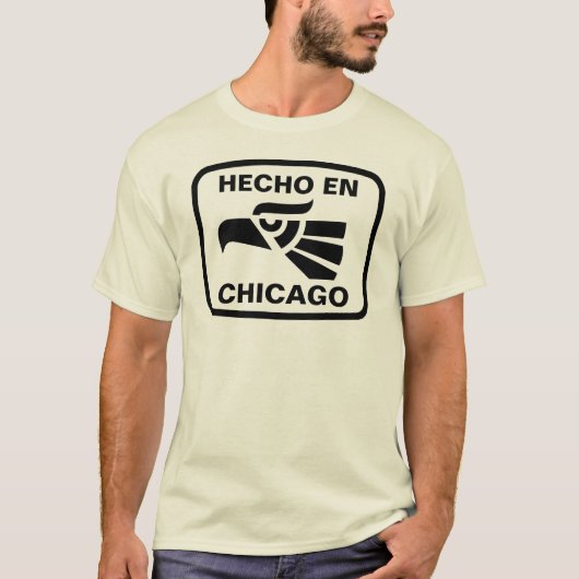 T-shirt Coutume de personalizado d'en Chicago de Hecho (Devant)
