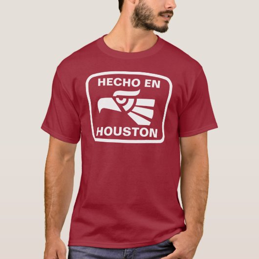 T-shirt Coutume de personalizado d'en Houston de Hecho (Devant)