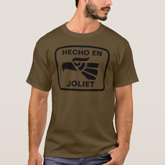 T-shirt Coutume de personalizado d'en Joliet de Hecho (Devant)
