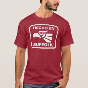 T-shirt Coutume de personalizado du Suffolk d'en de Hecho
