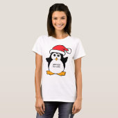 T-shirt Coutume mignonne de pingouin de Noël (Devant entier)