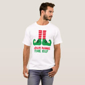 T-shirt Coutume nommée d'Elf de Noël (Devant entier)