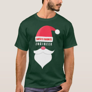 T-shirt Coutume préférée de l'ingénieur de Père Noël