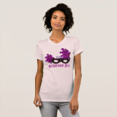 T-shirt Coutume vénitienne de mascarade de masque de plume (Devant entier)