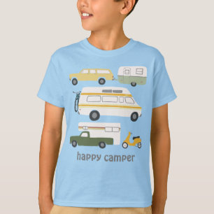 T-shirt COUTUME vintage de la remorque rv de camping de