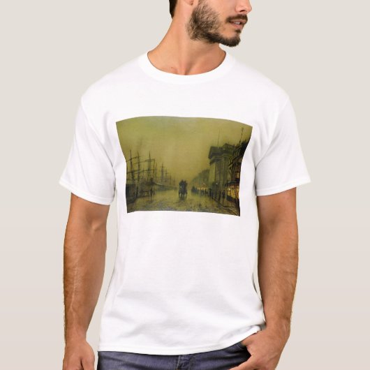 T-shirt Coutumes H de docks de John Atkinson Grimshaw | (Devant)
