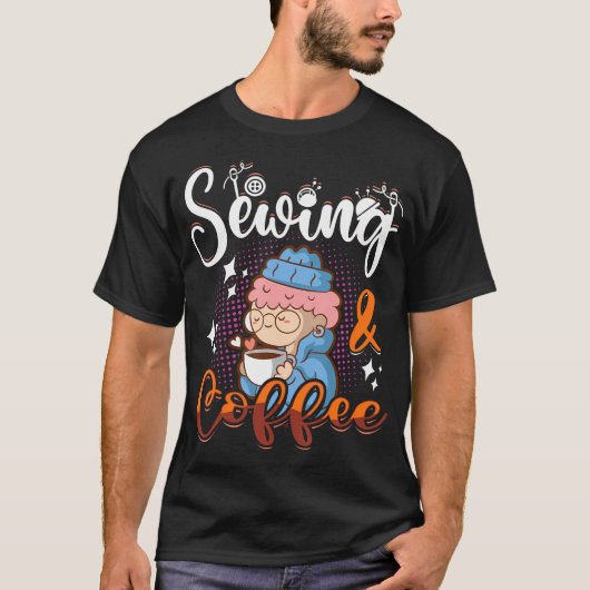 T-shirt Couture Café Patchwork - Nouveauté pour couturière (Devant)