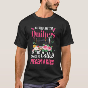 T-shirt Couture de patchwork Bienheureux sont les Couturiè