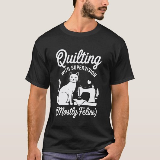 T-shirt Couture de patchwork drôle pour amateur de chat co (Devant)