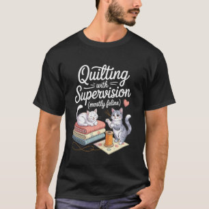 T-shirt Couture de patchwork drôle pour amateur de chat co