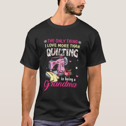 T-shirt Couture de patchwork grand-mère pour quilter (Devant)