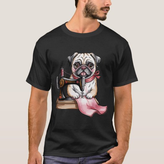T-shirt couture pug (Devant)