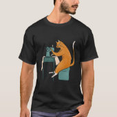 T-shirt Couture vintage de chat (Devant)