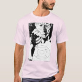 T-shirt Couvercle de fond de la lanterne verte, noir et bl (Devant)