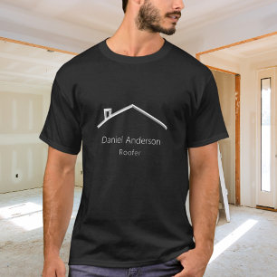 T-shirt Couvercle en argent noir moderne