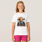 T-shirt Couvern de chat sorcière (Devant entier)