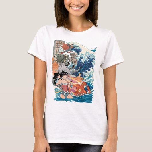 T-shirt Couverture comique de la Ligue de Justice #15 Vari (Devant)