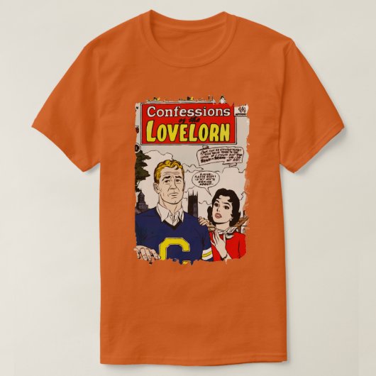 T-shirt Couverture de la bande dessinée Retro Coeur brisé (Design devant)