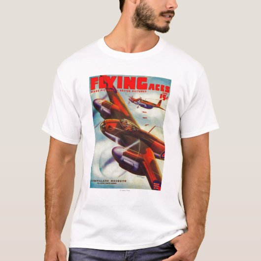 T-shirt Couverture de magazine d'as de vol 4 (Devant)